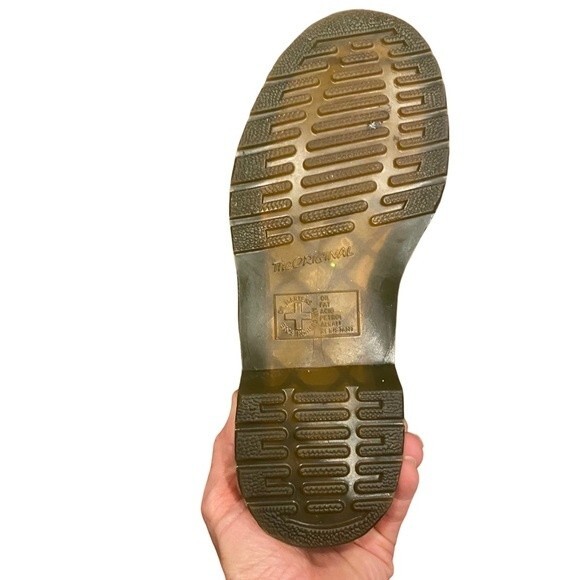 Dr. Martens 1460 STUD Black Combat Boots Y2K Lace Up Size 6 - Picture 8 of 12